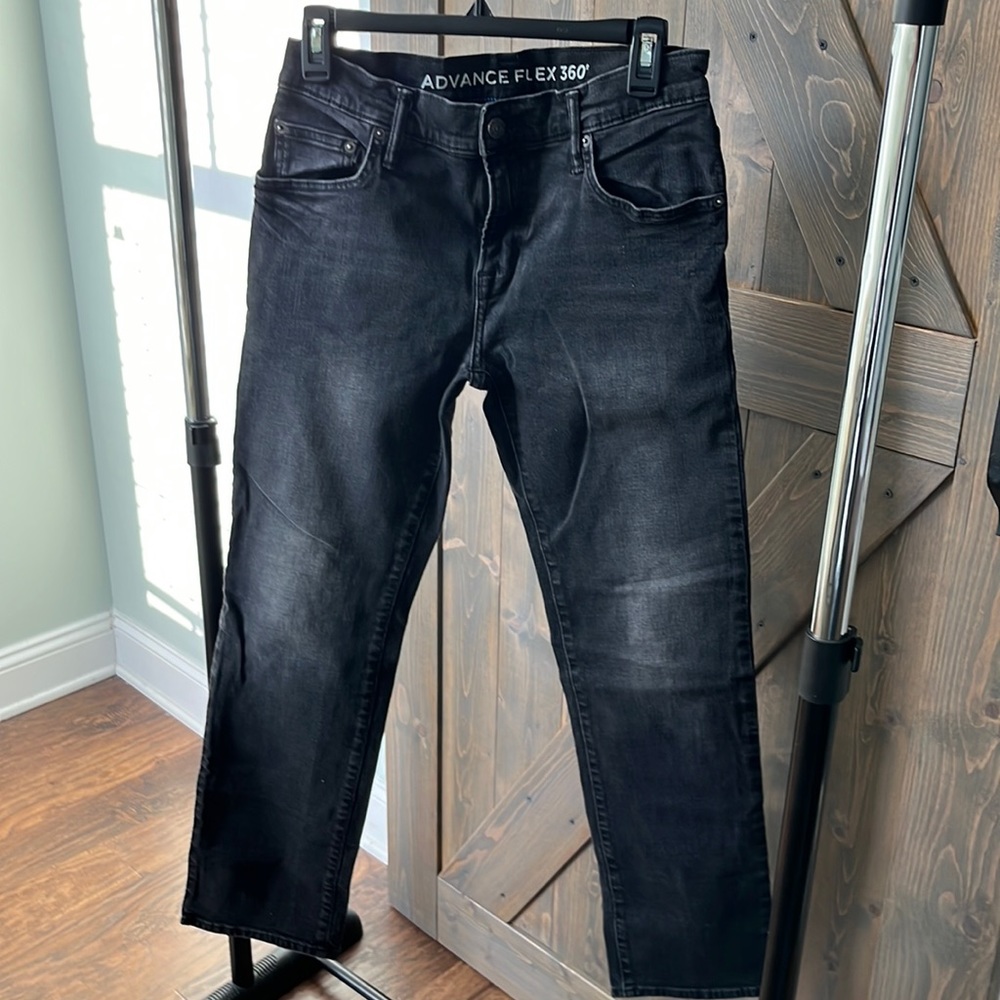 Arizona flex 360 Men’s straight leg black jeans. 30x30
